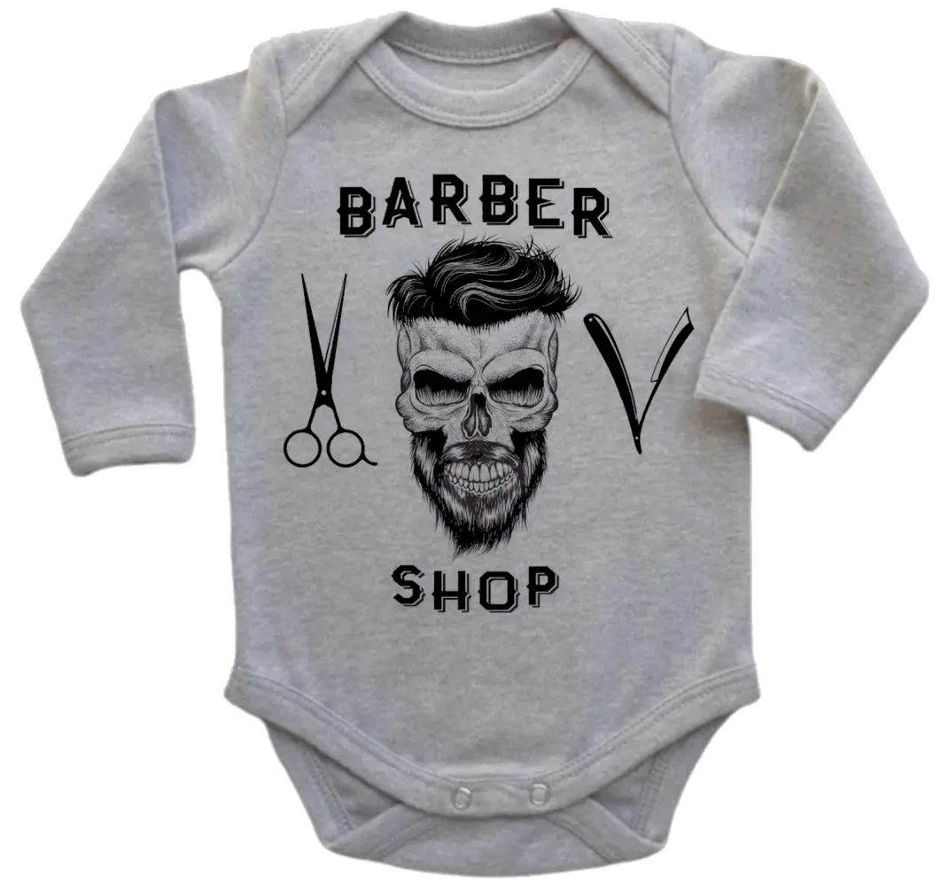 Body Bebê Infantil Barber Shop barbearia cabelereiro barba Imagem
