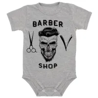 Body Bebê Infantil Barber Shop barbearia cabelereiro barba - Foto 6