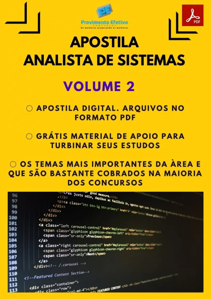 Apostila do Analista de Sistemas Volume 2 - Concursos Analista de Sistemas