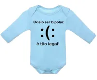 Body Bebê Infantil Bipolar mau humor ranço - Foto 3