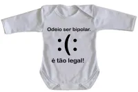 Body Bebê Infantil Bipolar mau humor ranço - Foto 4