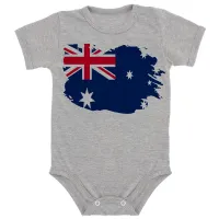 Body Bebê Infantil bandeira Austrália oceania - Foto 6