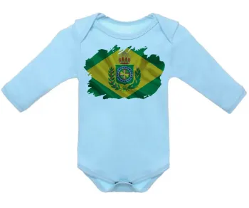 Body Bebê Infantil bandeira Brasil imperial monarquia - Foto 2