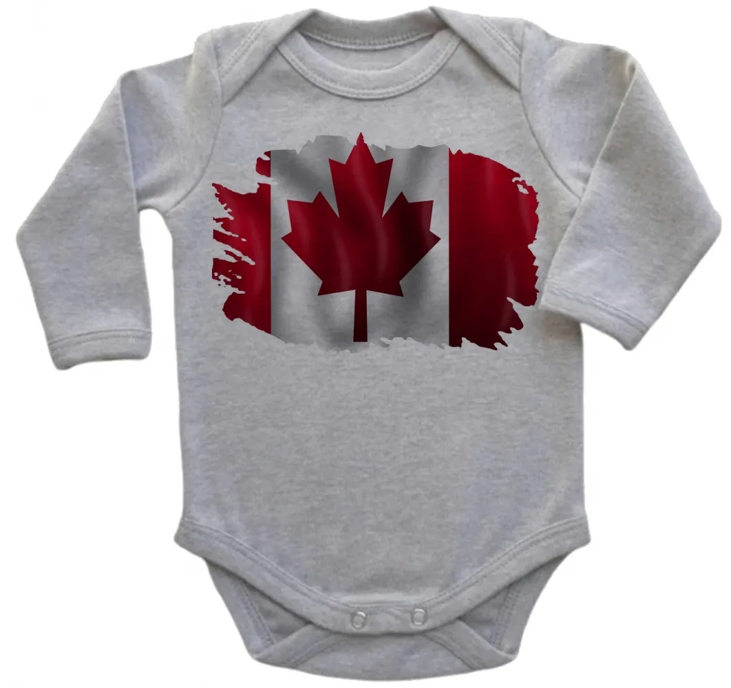 Body Bebê Infantil bandeira Canada América do Norte Imagem
