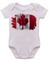 Body Bebê Infantil bandeira Canada América do Norte - Foto 4