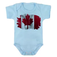 Body Bebê Infantil bandeira Canada América do Norte - Foto 5