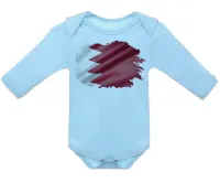 Body Bebê Infantil bandeira Catar Oriente médio - Foto 3