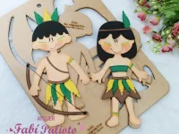 G1.590  Gabarito de Moldes  em MDF  Indígenas 30cm