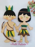 G1.590  Gabarito de Moldes  em MDF  Indígenas 30cm - Foto 2