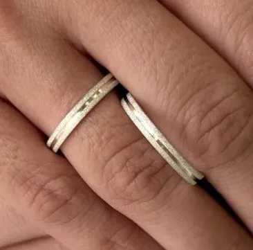 Par de alianças plana prata 950 - 2,5 mm - APE265