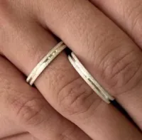 Par de alianças plana prata 950 - 2,5 mm - APE265