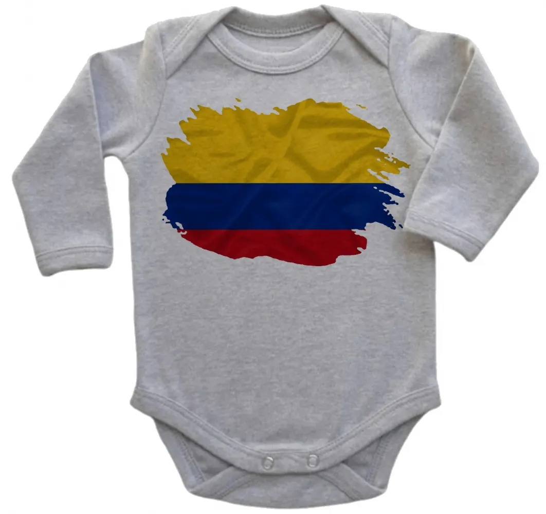 Body Bebê Infantil bandeira Colômbia america latina