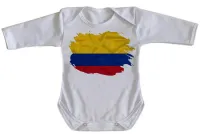 Body Bebê Infantil bandeira Colômbia america latina - Foto 3