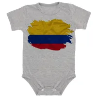 Body Bebê Infantil bandeira Colômbia america latina - Foto 6