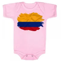 Body Bebê Infantil bandeira Colômbia america latina - Foto 7