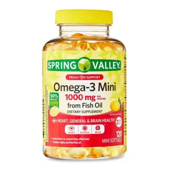 Omega 3 Mini 1000 Mg Spring Valley 120 Mini Softgels Eua
