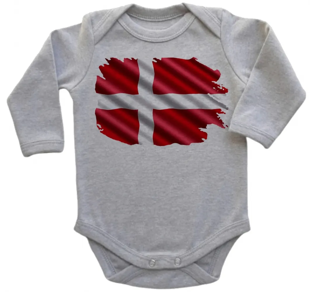 Body Bebê Infantil bandeira Dinamarca europa