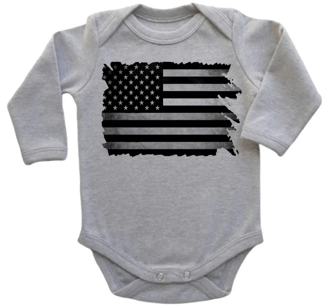 Body Bebê Infantil bandeira estados unidos preto black Imagem