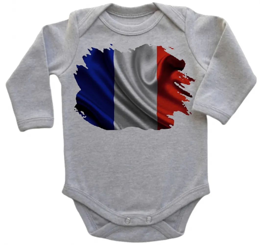 Body Bebê Infantil bandeira França europa