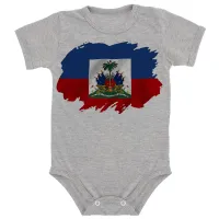 Body Bebê Infantil bandeira haiti ilha caribe - Foto 2