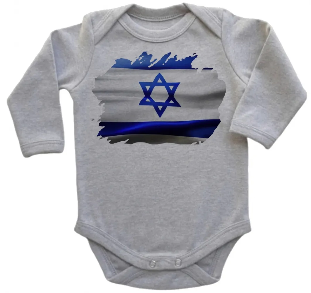 Body Bebê Infantil bandeira Israel Oriente Médio