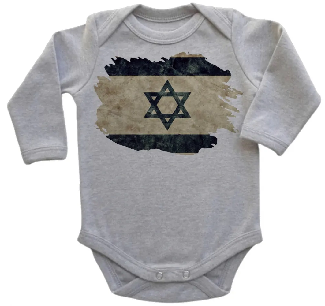 Body Bebê Infantil bandeira Israel pergaminho