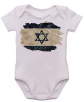Body Bebê Infantil bandeira Israel pergaminho - Foto 2