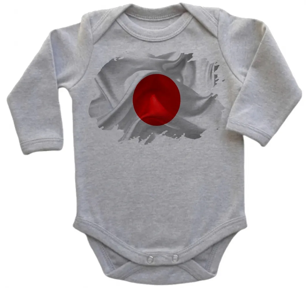 Body Bebê Infantil bandeira Japão oriental
