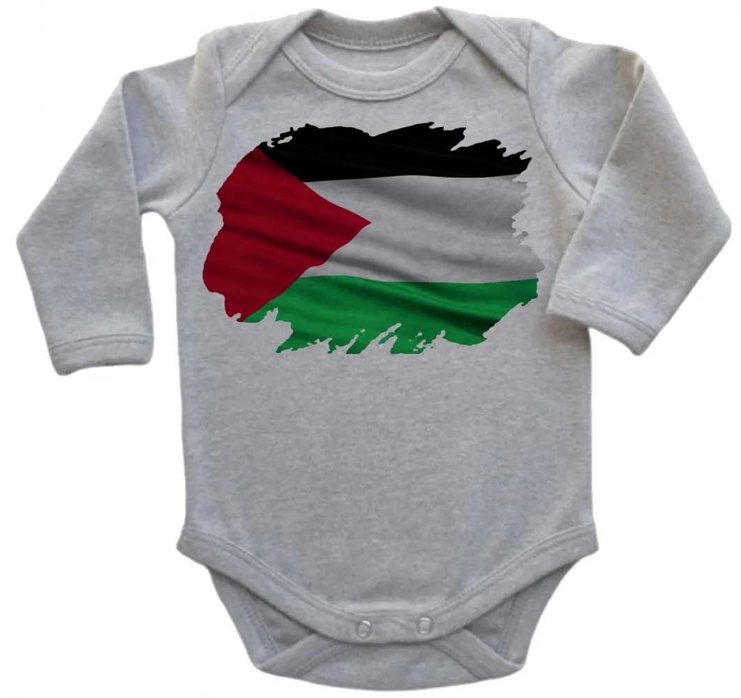 Body Bebê Infantil bandeira Palestina