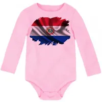 Body Bebê Infantil bandeira Paraguai américa - Foto 4