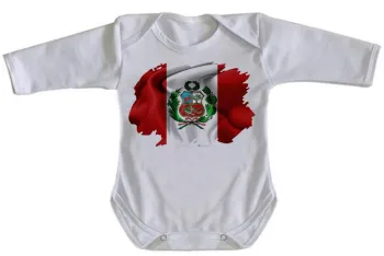 Body Bebê Infantil bandeira Peru américa latina - Foto 2