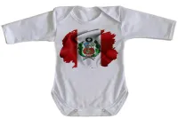 Body Bebê Infantil bandeira Peru américa latina - Foto 2