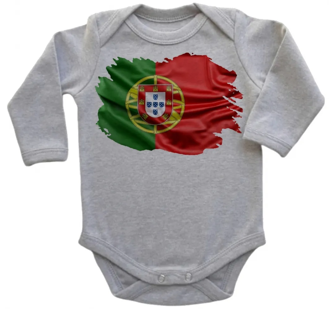 Body Bebê Infantil bandeira Portugal Europa