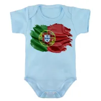 Body Bebê Infantil bandeira Portugal Europa - Foto 2