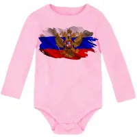 Body Bebê Infantil bandeira Russia Aguia - Foto 4