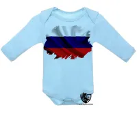 Body Bebê Infantil bandeira Russia russo - Foto 2