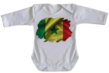 Body Bebê Infantil bandeira Senegal Africa - Foto 2
