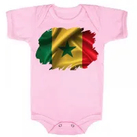 Body Bebê Infantil bandeira Senegal Africa - Foto 4