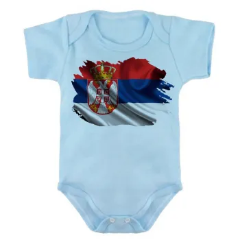 Body Bebê Infantil bandeira SÉRVIA País nos Balcãs - Foto 2