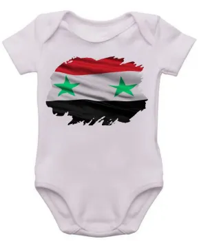 Body Bebê Infantil bandeira Siria República Árabe - Foto 2