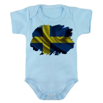 Body Bebê Infantil bandeira Suécia Europa - Foto 2