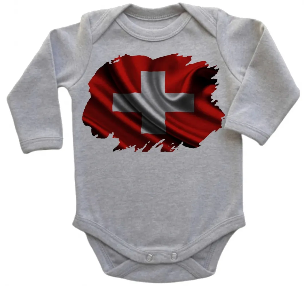 Body Bebê Infantil bandeira Suíça Europa Imagem