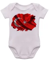 Body Bebê Infantil bandeira Turquia oriente médio - Foto 3