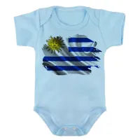 Body Bebê Infantil bandeira Uruguai america - Foto 2