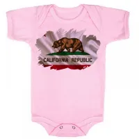 Body Bebê Infantil bandeira California estados unidos - Foto 4