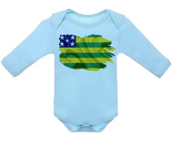 Body Bebê Infantil bandeira Estado Goiás - Foto 2