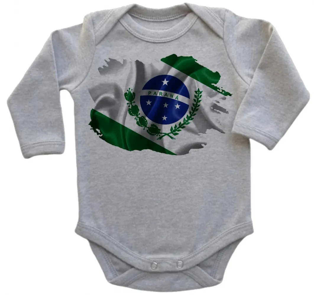 Body Bebê Infantil bandeira Estado Paraná