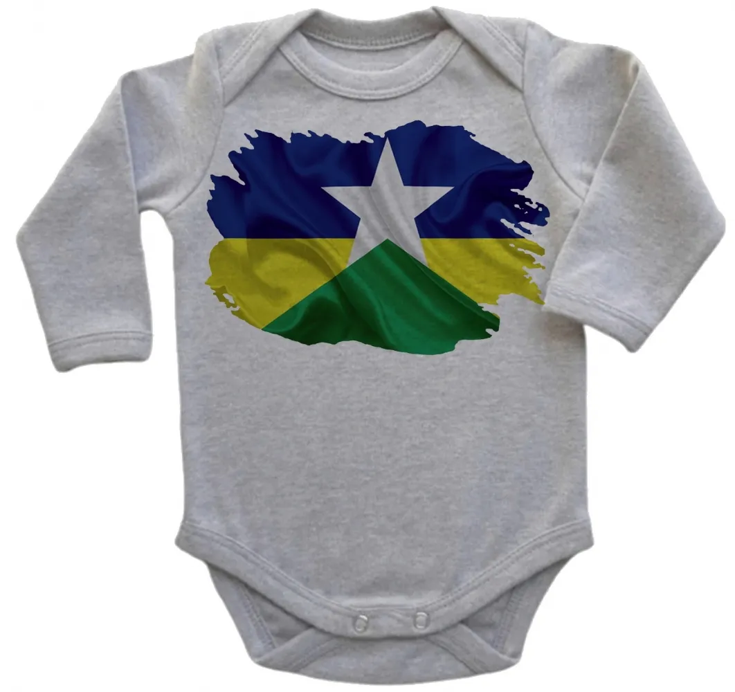 Body Bebê Infantil bandeira Estado Rondônia