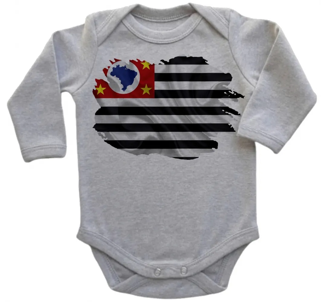 Body Bebê Infantil bandeira Estado são paulo Imagem