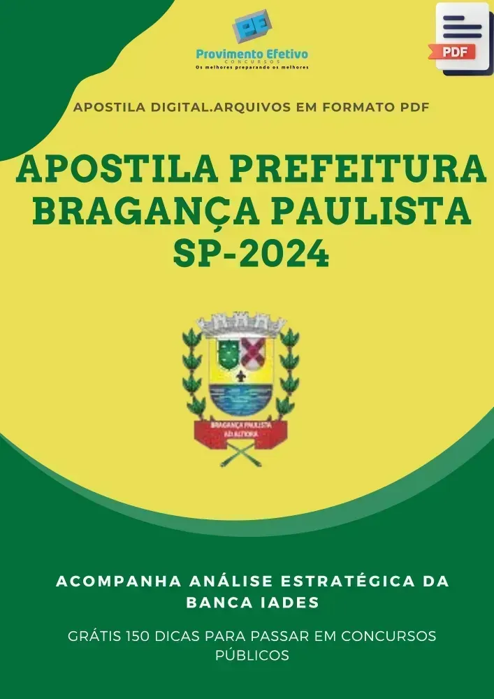 Apostila Prefeitura Bragança Paulista SP Advogado Júnior 2024 Imagem